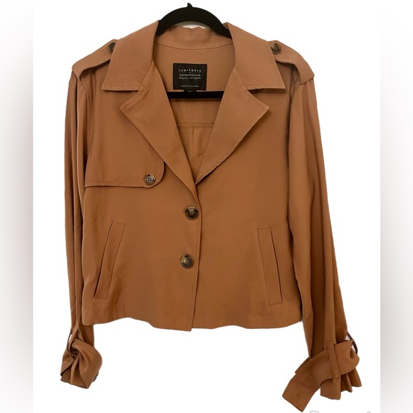 SANCTUARY Cropped Trench Coat XXS - Picture 6 of 9
